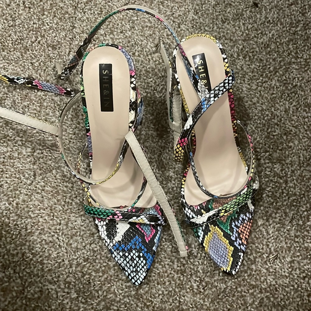 SHEIN SnakeSkin Heels